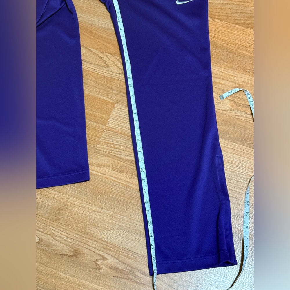 Nike Mens Pants purple Size XSmall Track Pant Zip Ankle Straight 100% Polyester - Picture 6 of 8
